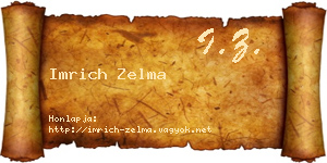 Imrich Zelma névjegykártya